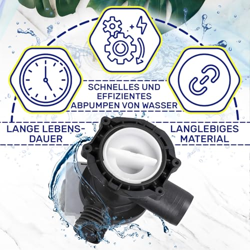 Ablaufpumpe für Waschmaschine M327 25W 220-240V 50HZ 0,15A mit dem Originalcode C00855480 für Indesit für Ariston 488000855480 für Whirlpool - Garantie 10 Jahre - MONTERAL