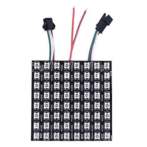 for Arduino Kuman 8x8 RGB LED Flexible WS2812B 5050 Matrix Dream Color Individually Addressable LED Programmable Display Screen led Panel WS01