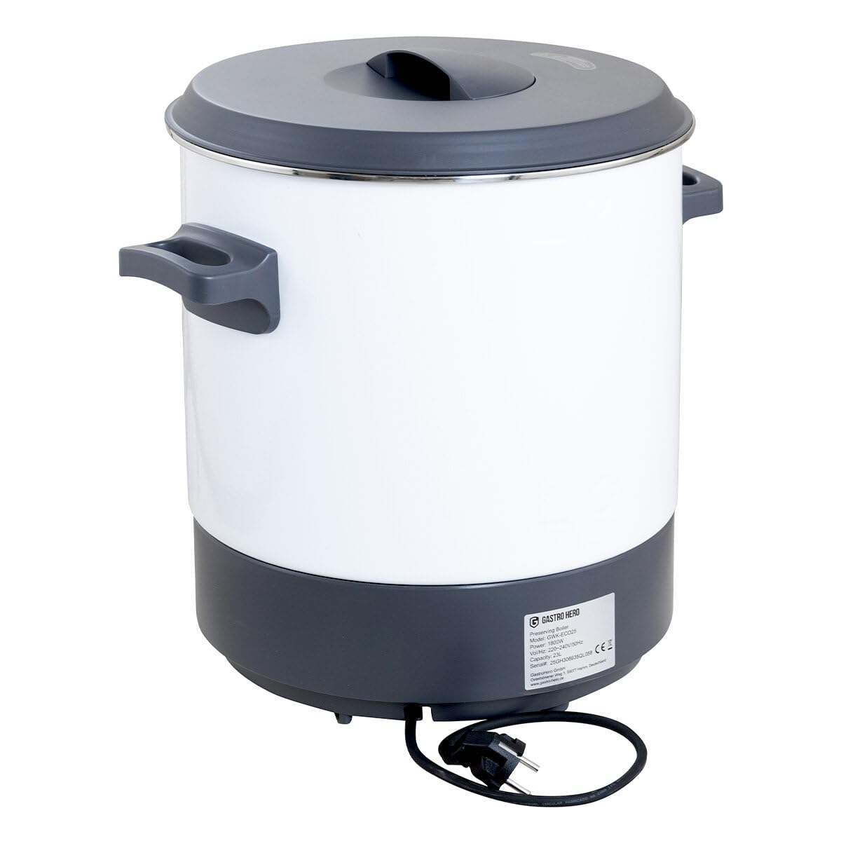 GastroHero Glühweinkocher 23L Einkochautomat elektrisch mit Auslaufhahn Thermostat 30-110°C 1800W