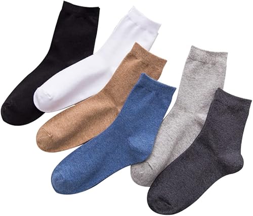 tosofy 6 pares de calcetines deportivos para correr para mujeres y hombres de algodón suave calcetines de corte bajo calcetines casuales Negro