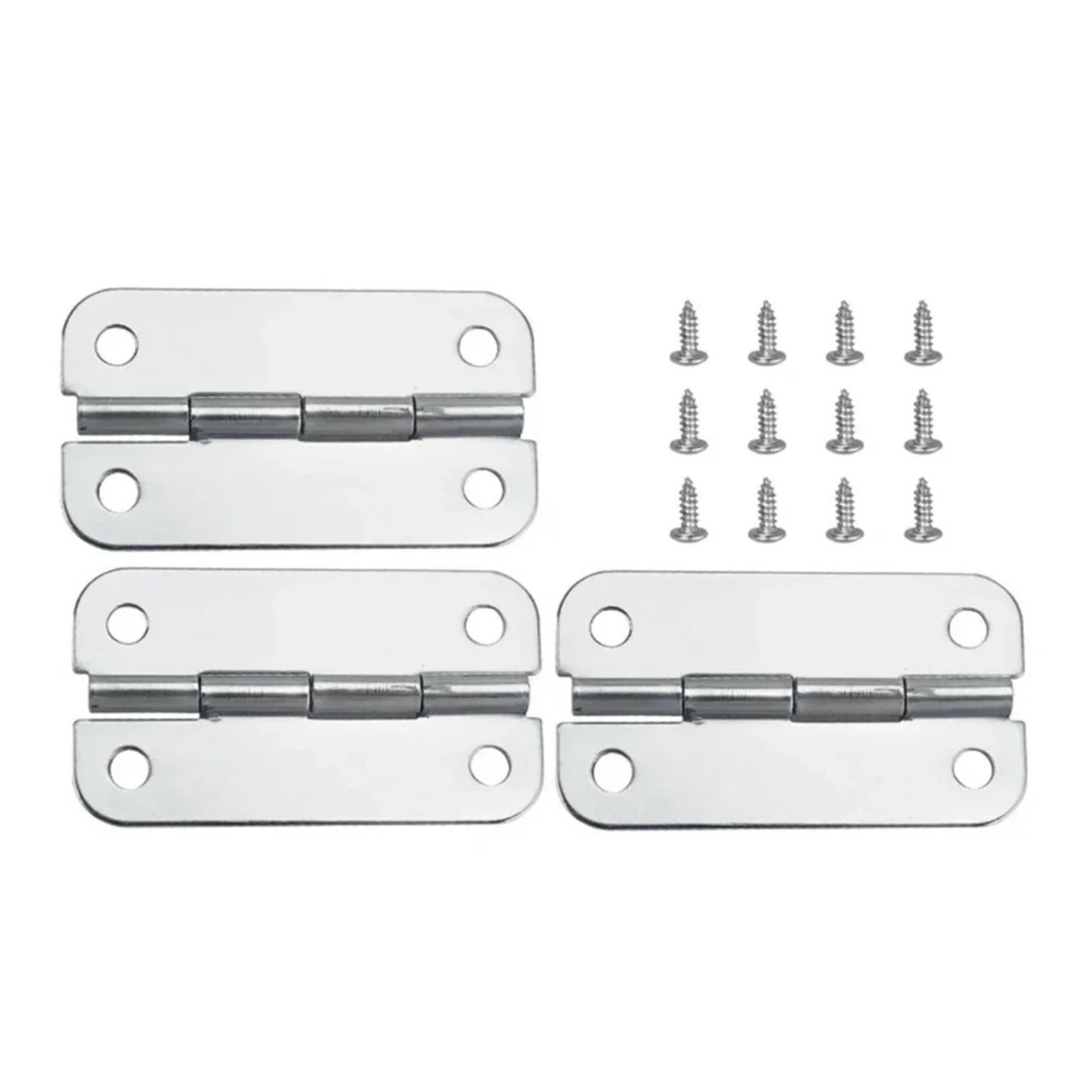 Ujzgbxqvshm One Color Folding Door Hinge,3Pcs Cooler Hinges With 12Pcs Screws For Parts Stainless Steel