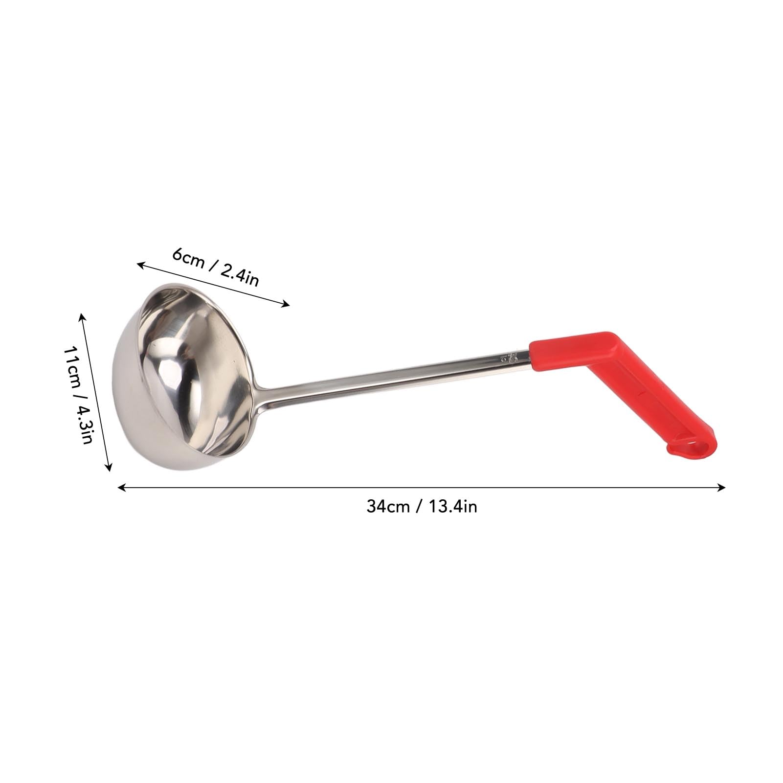 Curved Handle Soup Ladle Stainless Steel Soup Ladle Kitchen Ladle Soup Ladle Cooking Ladle Soup Spoon For Cooking (240ML)