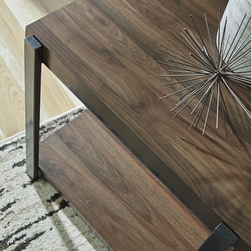 Signature Design by Ashley Trindwick Contemporary Table with Shelf and Casters, Set of 2, Gray & Dark Brown by Signature Design by Ashley - Image 5