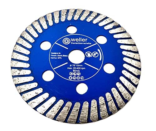 WELLERWERKZEUGE Disco de corte de diamante, 76 x 10 mm, extrafino...