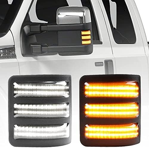 2pcs Ford Side Mirror Dynamic Led Lights Sequential Turn Signal Light Daytime Running Lights For Ford F250 F350 F450 Super Duty 2008-2016 Smoked Car Parking Light Side Mirror Marker Blinker Lamp