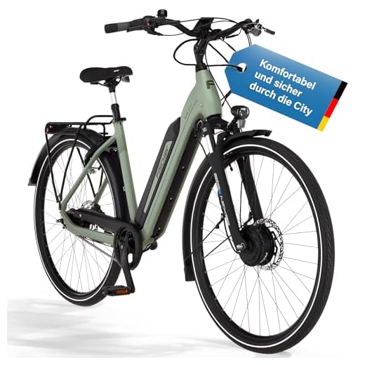 Fischer E-Bike City CITA 2403 Active Elektrofahrrad für Damen und Herren, RH 43, Frontmotor 40 Nm, 48 V Akku