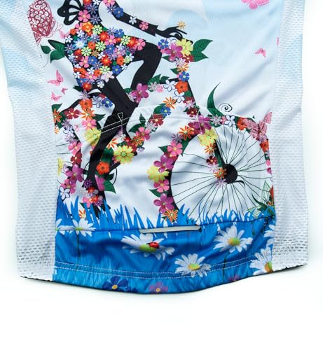 Women's Long Sleeve Cycling Jersey, Quick Dry Bike Top with Reflective Strip, Zipper and Pockets (US, Alpha, X-Large, Regular, Regular, HMXC024) by Pimaodog - Used condition - Image 6