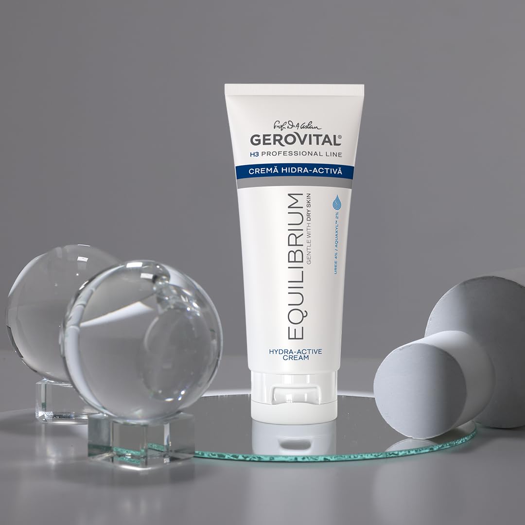Gerovital H3 Balance Profesjonalny krem do twarzy 200 ml - mocznik 4% + Aquaxyl 2% - nawilżający do suchej, wrażliwej i odwodnionej skóry - odżywia, wzmacnia barierę skóry i zapewnia długotrwały