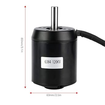 Bldc Motor, Brushless Motor, Electric Motor, 6384 120KV Outrunner Brushless Sensored Motor for Electric Balancing Scooter Electric Skateboard Electric Surfboard