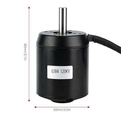 Bldc Motor, Brushless Motor, Electric Motor, 6384 120KV Outrunner Brushless Sensored Motor for Electric Balancing Scooter Electric Skateboard Electric Surfboard