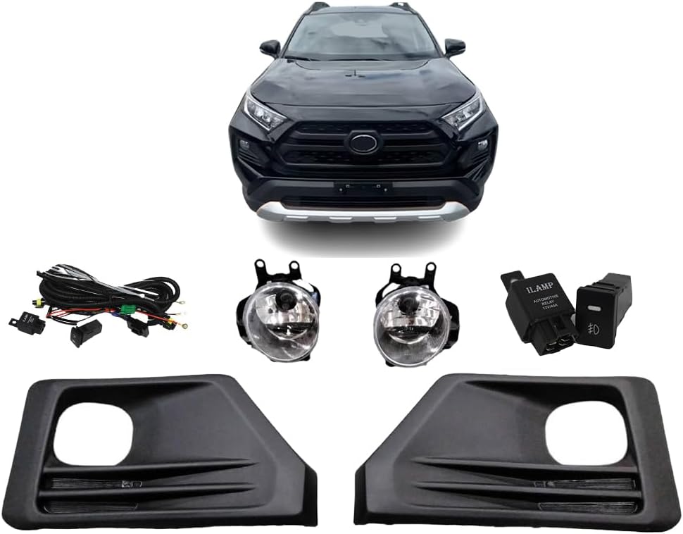 For 2019-2022 Toyota RAV4 TRD Both Left and Right Fog Lights and Fog Light Covers