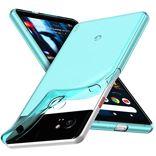Google Pixel 2 XL Case, Aeska Ultra [Slim Thin] Flexible Clear Soft TPU [Anti-Scratches] Gel Premium Rubber Transparent Skin Silicone Protective Case Cover for Google Pixel 2 XL (Mint)