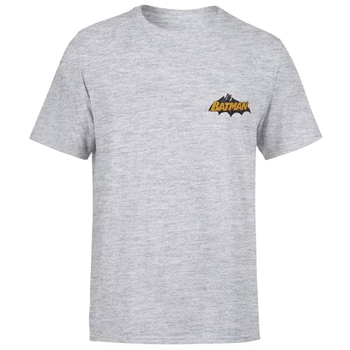 Image of DC Batman Embroidered Unisex T-Shirt - Grey XL