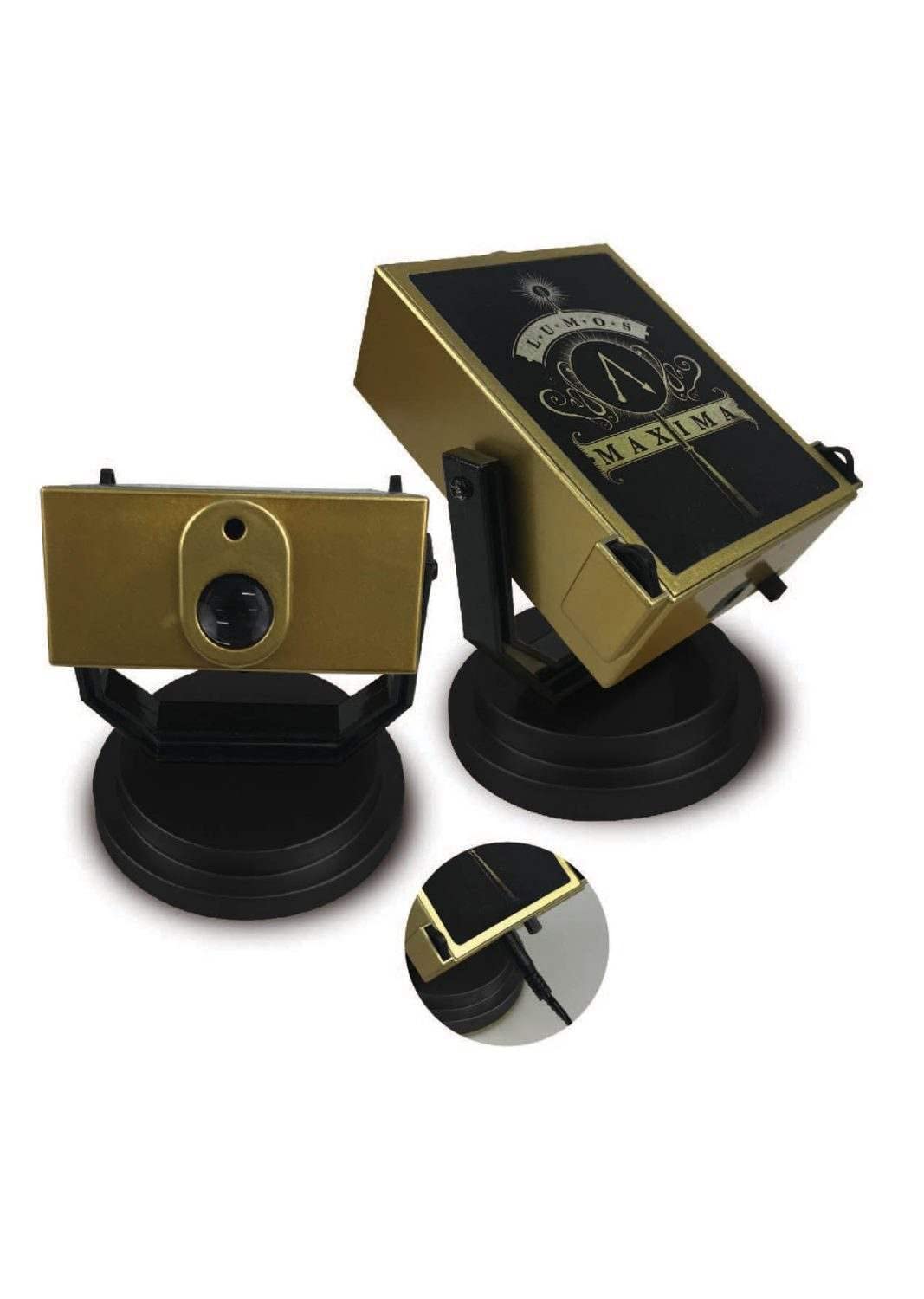 Groovy Harry Potter LED Projection Light-3 Interchangeable Images UK Plug, Black/Gold