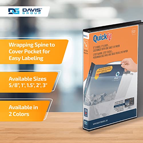 Quickfit View Binder, 5/8 Inch, Round Ring, Black, 6 Pack (88001-06) #TOP3