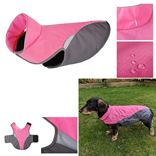 Pink Dog Coat Size XLarge Waterproof Jacket Winter Warmer Vest Padded Puppy Apparel Pet Clothes Fleece Lined - Image 3