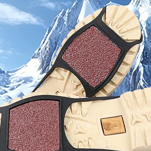 1 par de cubiertas de zapatos con arena rugosa para exteriores, antideslizantes para tracción en nieve y hielo, ajuste cómodo para senderismo, escalada y actividades al aire libre miniatura 4