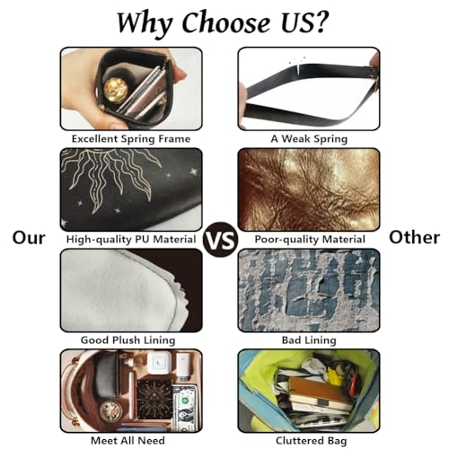 Peacoblue 4Pcs Small Leather Squeeze Coin Purse for Women-slogans and flowers Pattern Waterproof & Durable Change Pouch Mini Money Wallet,Best Gift for Adult Girls3