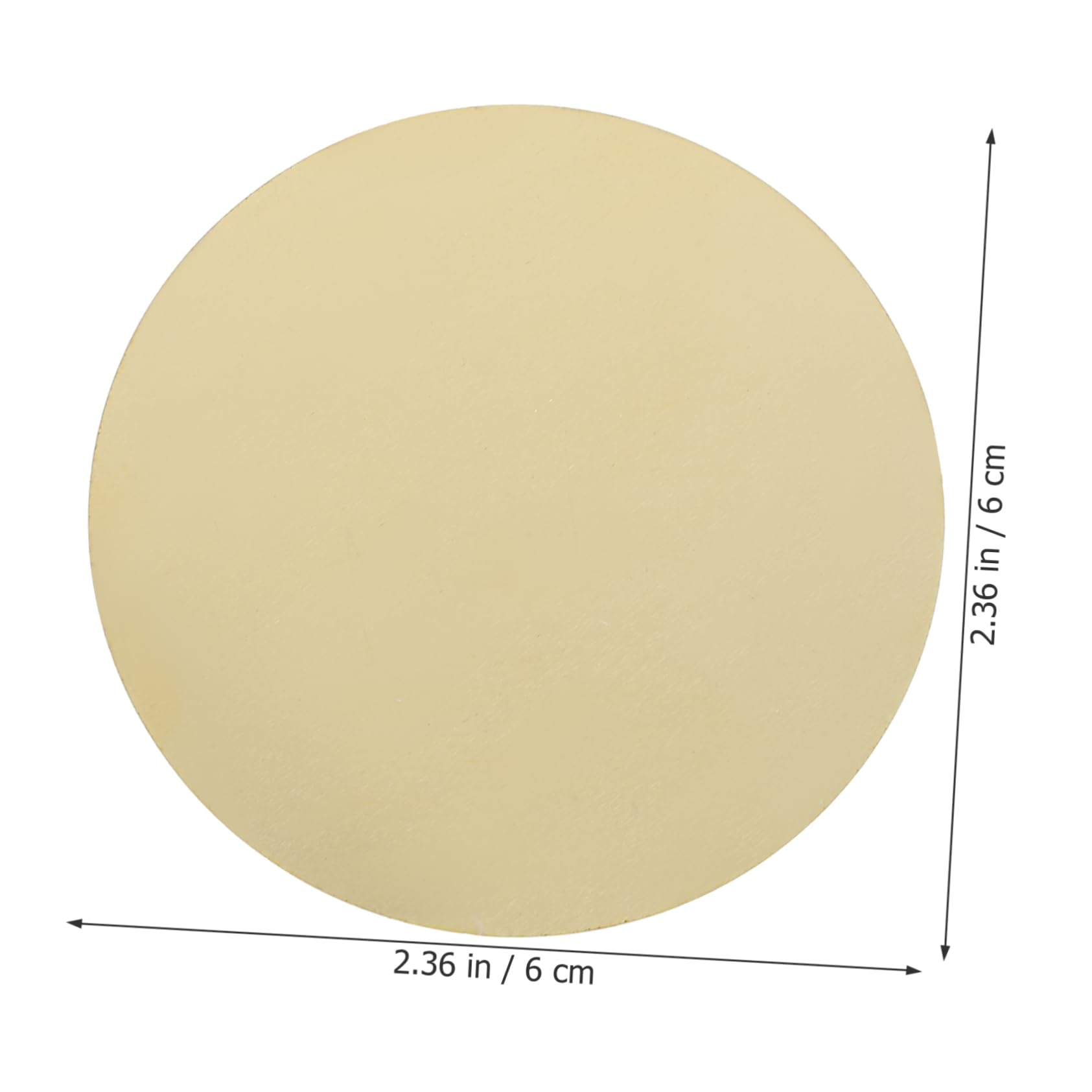 PRETYZOOM DIY Jewelry Brass Plate 2pcs Round Brass Discs Metal Sheets for Crafts Spacers for Jewelry Making