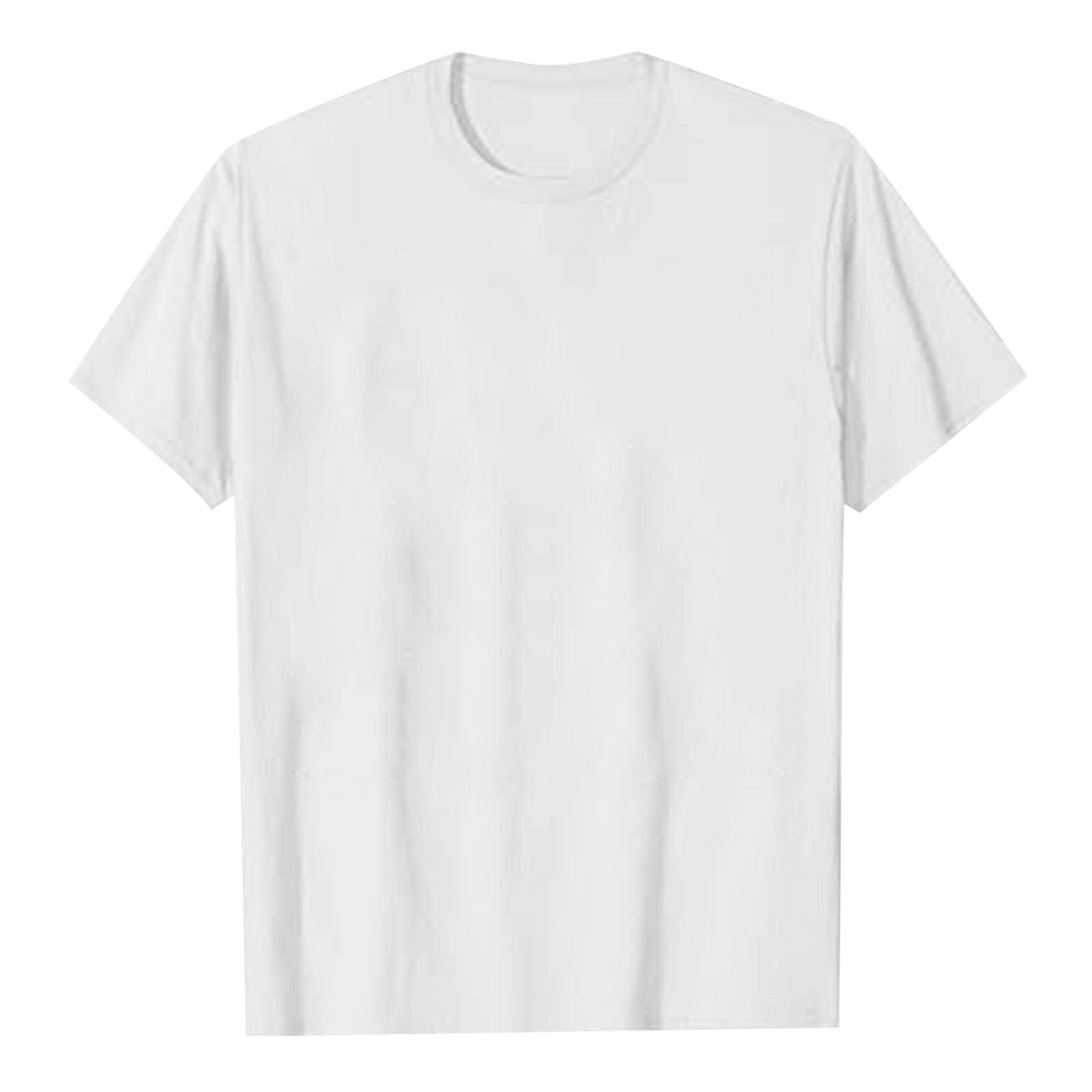 Generic Camiseta para hombre, clásica, monocolor, para exteriores, cuello redondo, manga corta, manga corta, estilo de fiesta, camiseta de combate, urbana, informal, parte superior
