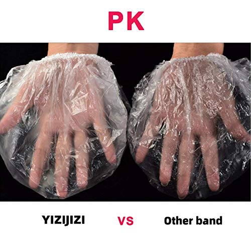 YIZIJIZI Disposable Shower Caps, 110Pcs Individually Packaged, Large&Thick Waterproof Shower Cap,Transparent Plastic Hair Processing Cap, Used in Home, Beauty Salon, Hotel,Food Service (white)