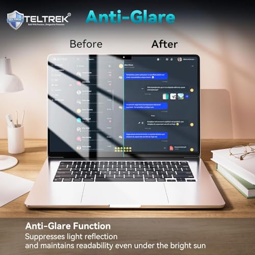 Image of Matte AntiGlare Screenguard Compatible With Laptops With Macbook Air 13.6 Inch M2 / M3 / M4 /M5 Chip A2681 A3113 A3240 [2022-2026] Fiber 9H Hardness Screen Protector Not a Tempered Glass
