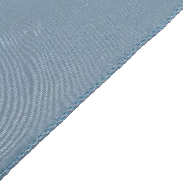 Tableclothsfactory60" Satin Square Tablecloth Overlay for Wedding Catering Party Table Decorations Dusty Blue Square Tablecloth Cover