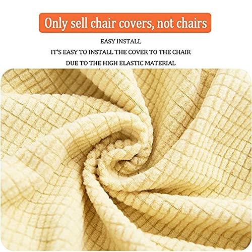 Housse de Chaise avec Accoudoirs 1/2/4/6 Pièce Jacquard Housse de Fauteuil Extensible Antidérapant,Couverture de Chaise Scandinave pour Salle à Manger (Color : D, Size : 4PCS