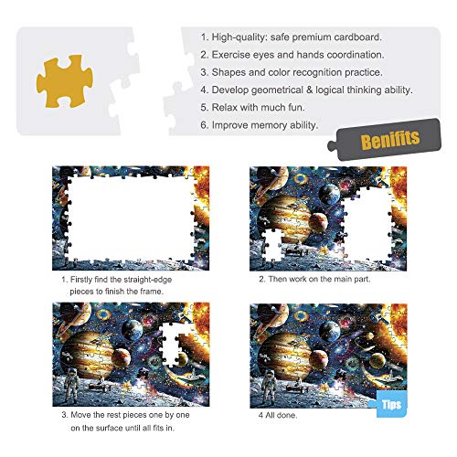 BEIWO Puzzle for Adults 1000 Pieces, Jigsaw Puzzles-Planets in Space Puzzle for Kids Teens, Large Puzzle 70cm x 50cm (27.56\" x 19.69\" inch)
