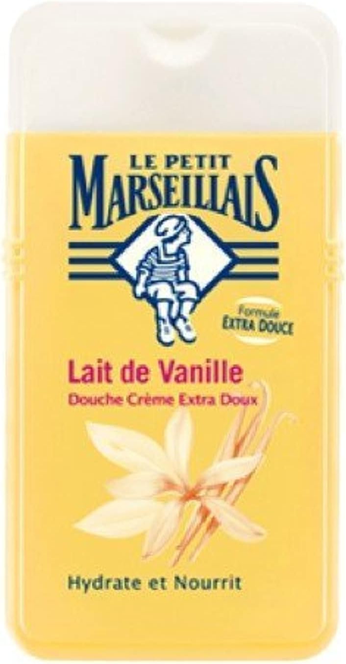 1 Bottle of Body Wash Your Choice, French Shower Cream 6 Varieties 250ml (8.4oz) (Lait de Vanille (Vanilla Milk))