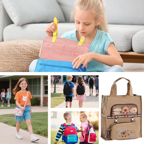 Bolsa de mano de capibara: mochila escolar ideal para el día a día de niñas y niños 4