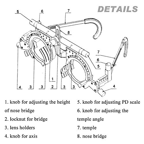 Lunettes de précision mécanique avec repose-nez et branches ajustables - 7