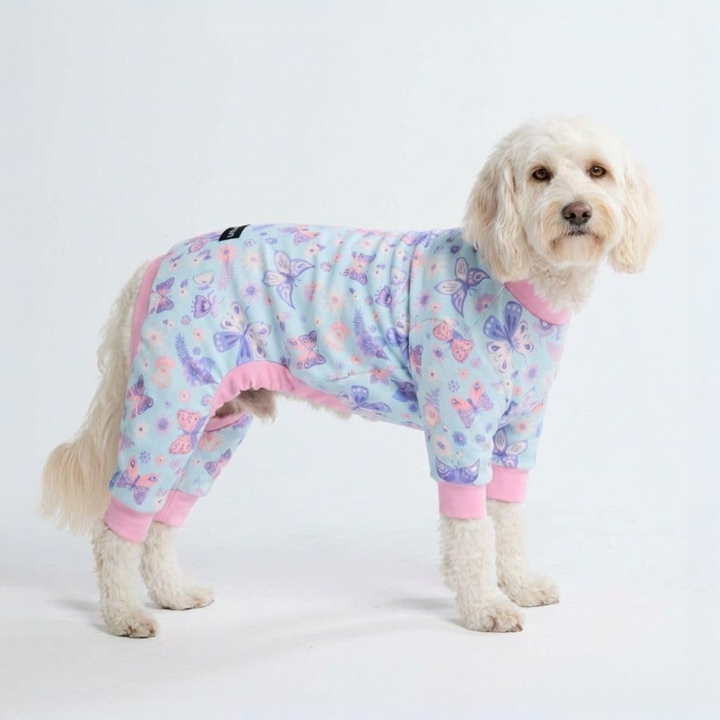 Spark Paws Dog Pajamas - Stretch Onesie Recovery Full Leg Surgery Suit PJS