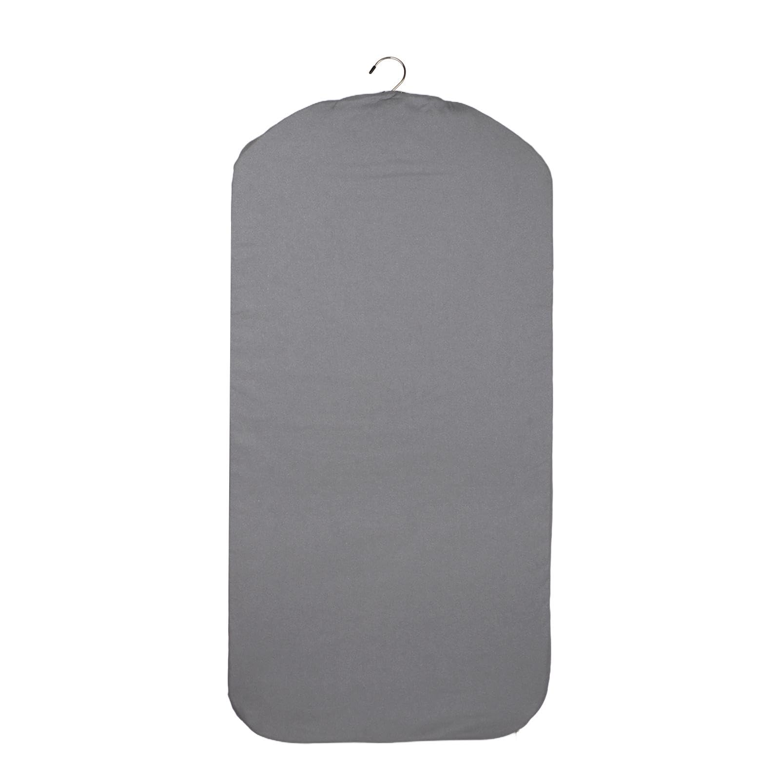 Gralara Asse da stiro sospeso per vaporizzatore per indumenti, tappetino da stiro, asse per stiratura verticale sopra la porta per vestiti per lavanderia, grigio