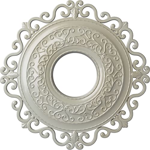 Image of Ekena Millwork CM22ORFBS 22 inch OD x 6 1 /4 ID x 1 3 /4 P Orrington Ceiling Medallion fits Canopies up to 6, Flash Blue