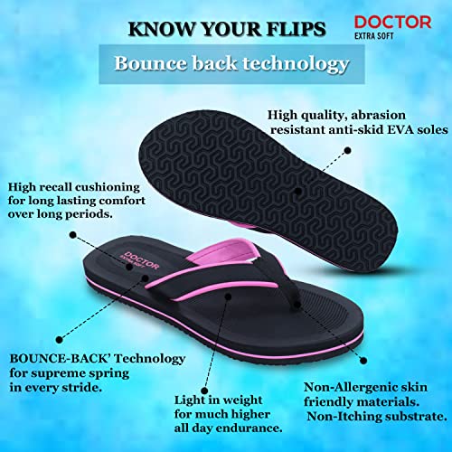 Image of DOCTOR EXTRA SOFT House Slipper for Women's Care Durable | Orthopaedic & Diabetic | Lightweight| Comfortable Footbed |Slippers for Girls & Ladies Daily Use D-05