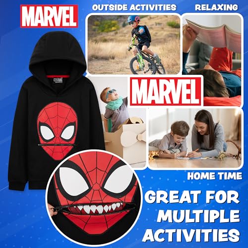 Marvel Boys Hoodie - Spiderman Hooded Sweatshirt Warm Soft Lounge Wear Activewear Pullover 3-12 Years - Gifts for Boys3