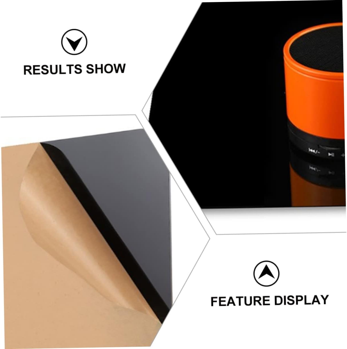 DOITOOL 2pcs Reflective Black Photography Background Board Display Boards for Professional Product Photography and Online for Jewelry Food Cosmetics and More