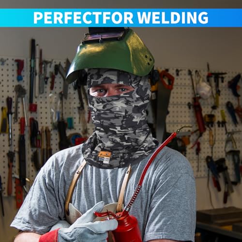 Image of FR Balaclava Summer Face Mask Fireproof for Welding Racing UV Resistant Comfortable All Day Wear Safety Head Cover
