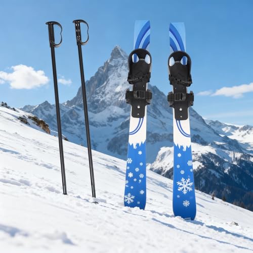 FONSOLUM Kids Beginner Ski Set with Adjustable Bindings & Poles, Lightweight Sturdy Snow Skis for Backyard Ski and Cross Country Fun, Safe Skiing...