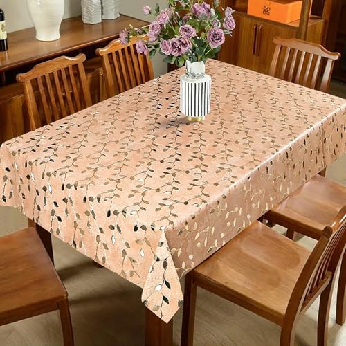 Image of Dakshya Industries PVC Waterproof Withoutlace Dining Table Cover (Size - 54X78 Inch) Rectangle 6 Seater Heat Rasistant, Chang A2