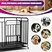 38 Inch Dog Crate, Three-Door Heavy Duty Dog Crate, Suitable for All Dogs, Easy Assembly and Cleaning, Indoor and Outdoor Use
