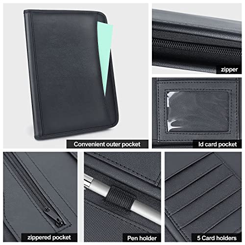 Godery Zippered Padfolio Portfolio