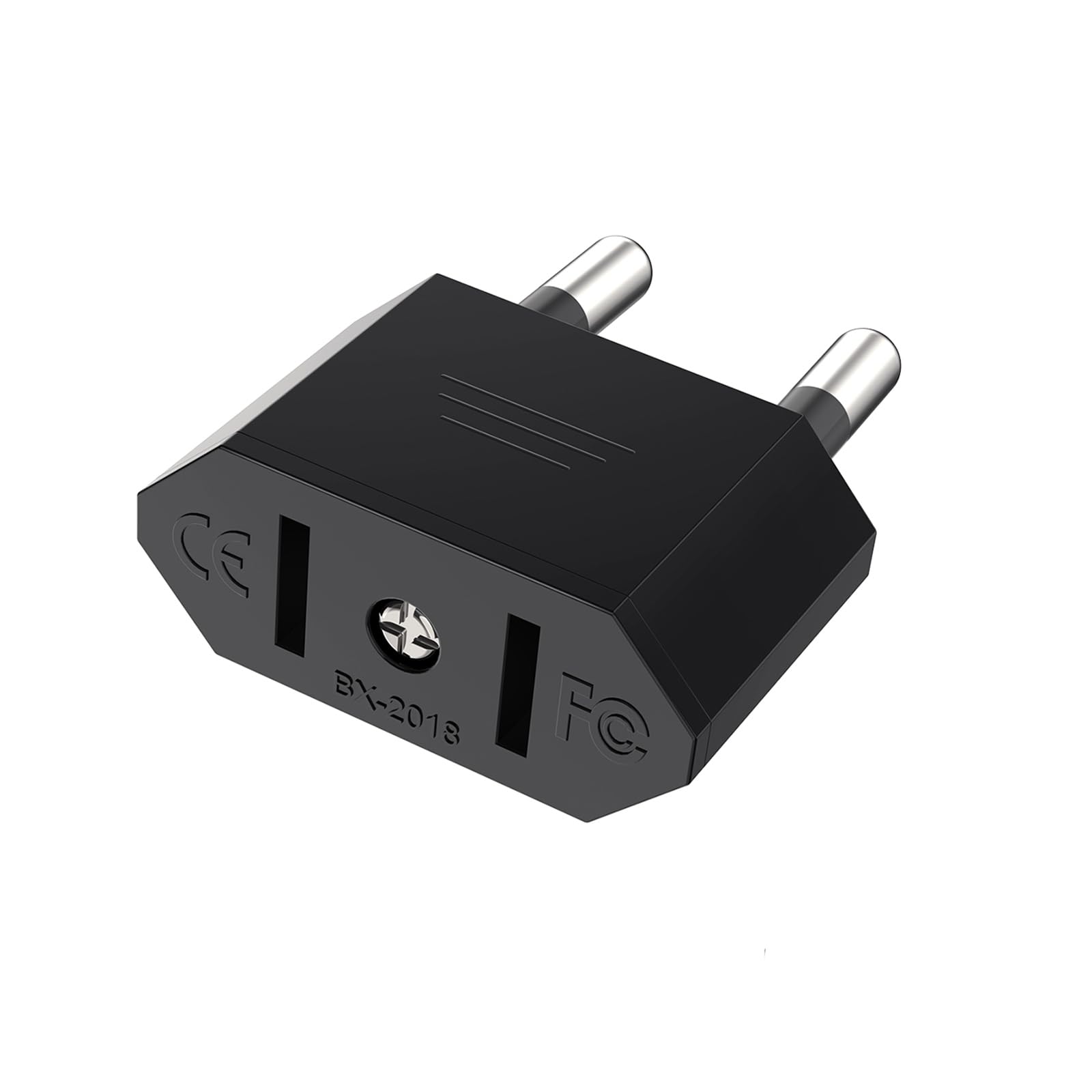 VIEVRE Adapter US na UE, 2 piny, wtyczka USA, Niemcy, Ameryka, Meksyk, Kanada, Egipt, Hiszpania, adapter do UE, USA adapter do gniazdka (czarny)