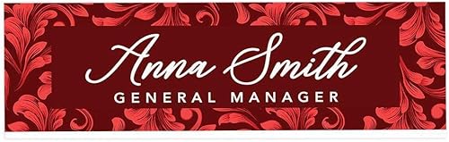 Vista 28 de Andaz Press Placa de nombre de escritorio de oficina, diseño floral de melocotón rubor personalizado para el hogar, escritorio, profesor, jefe