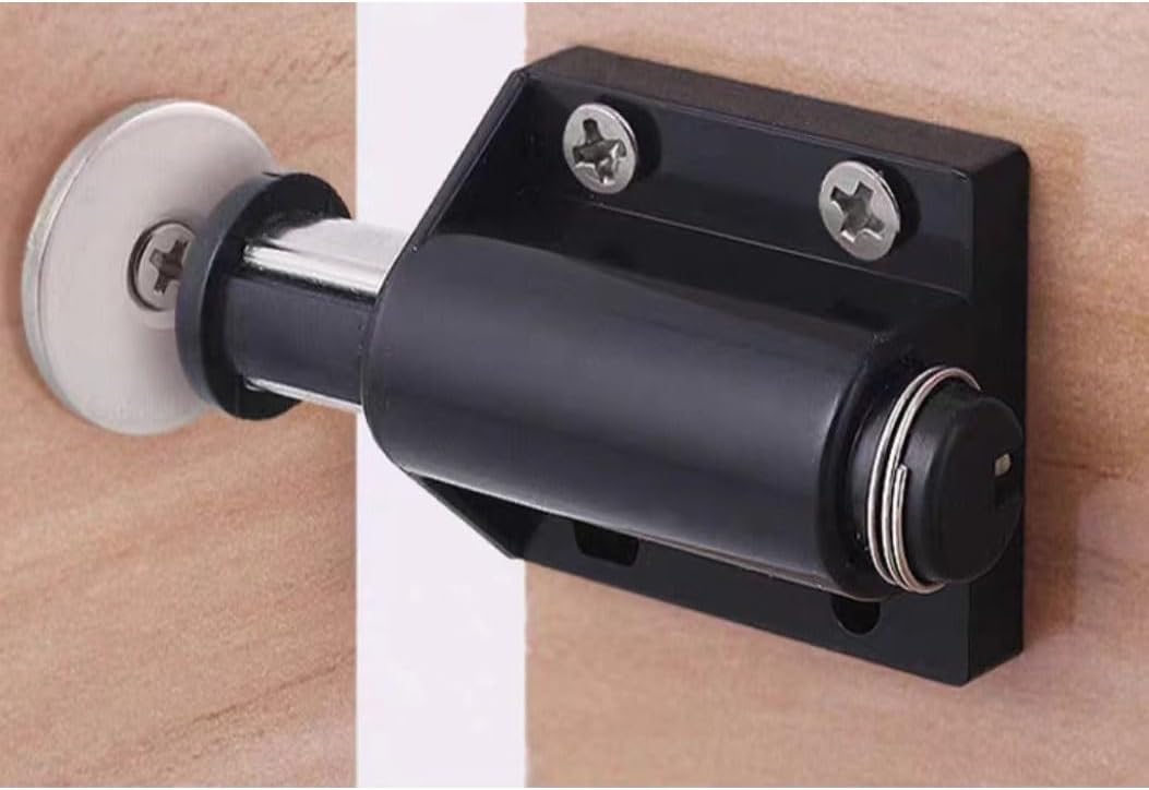 Push to Open Door Catches-Cupboard Latch, 10 Pack Magnetic Touch Drawer Spring Loaded Closure for Cabinet Cupboard Wardrobe Room Kitchen(D)