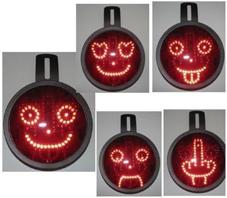 Cwdeal Facial Expression 5 Message Car Emoticons Signal LED Display Light - Black