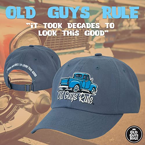 Image of OLD GUYS RULE Men's Baseball Cap, It Took Decades - Father's Day, Birthday Gift - Funny Hat for Vintage Truck Enthusiasts