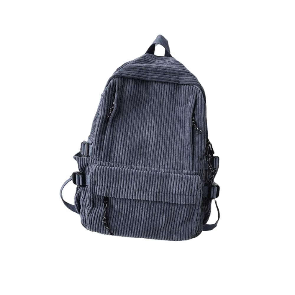 Kawaii Cute Aesthetic Fuzzy Fluffy Plush Sherpa Fleece Corduroy Backpack Rucksack Daypack School Teen Girls Children Women (blue) Large