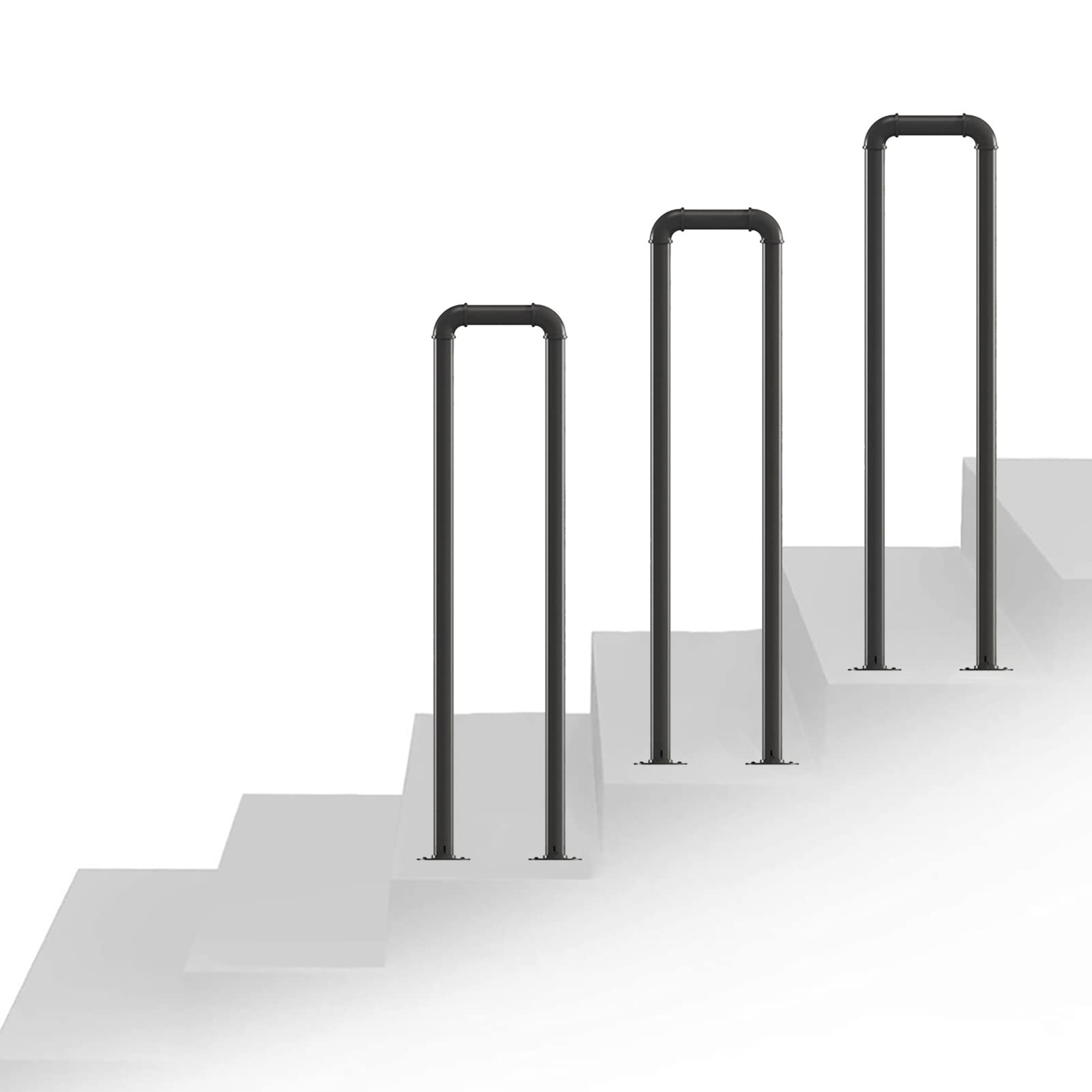 Main courante pour marches extérieures en béton rampe escalier de 55cm